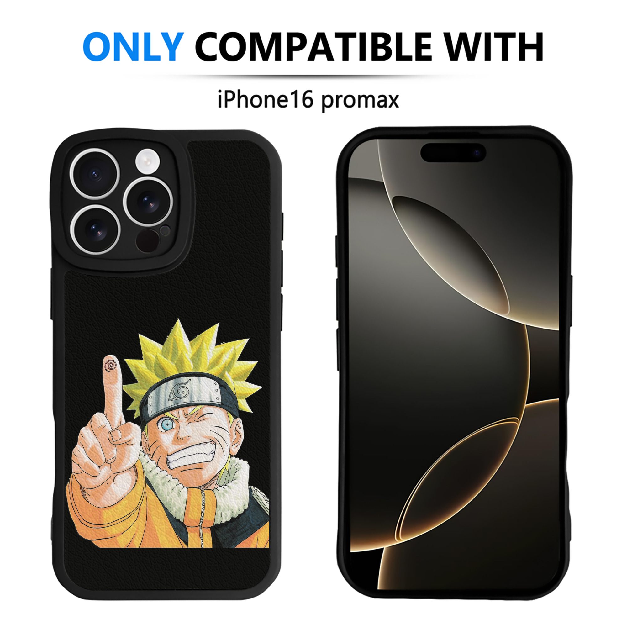 （画像用） NARUTO -ナルト- うずまき ナルト Uzumaki Naruto 【iPhone 16シリーズ対応】シリコンスマホケース（レザー調） 材質：シリコン
